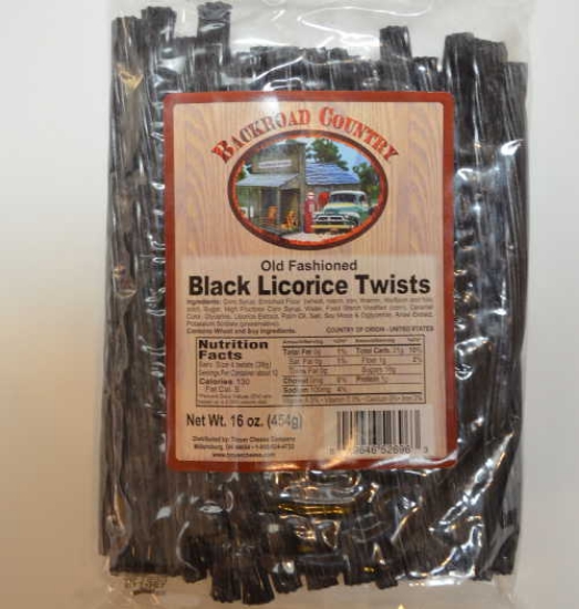 Picture of Amish Farmhouse  Black Licorice Twists 8 oz / 227g